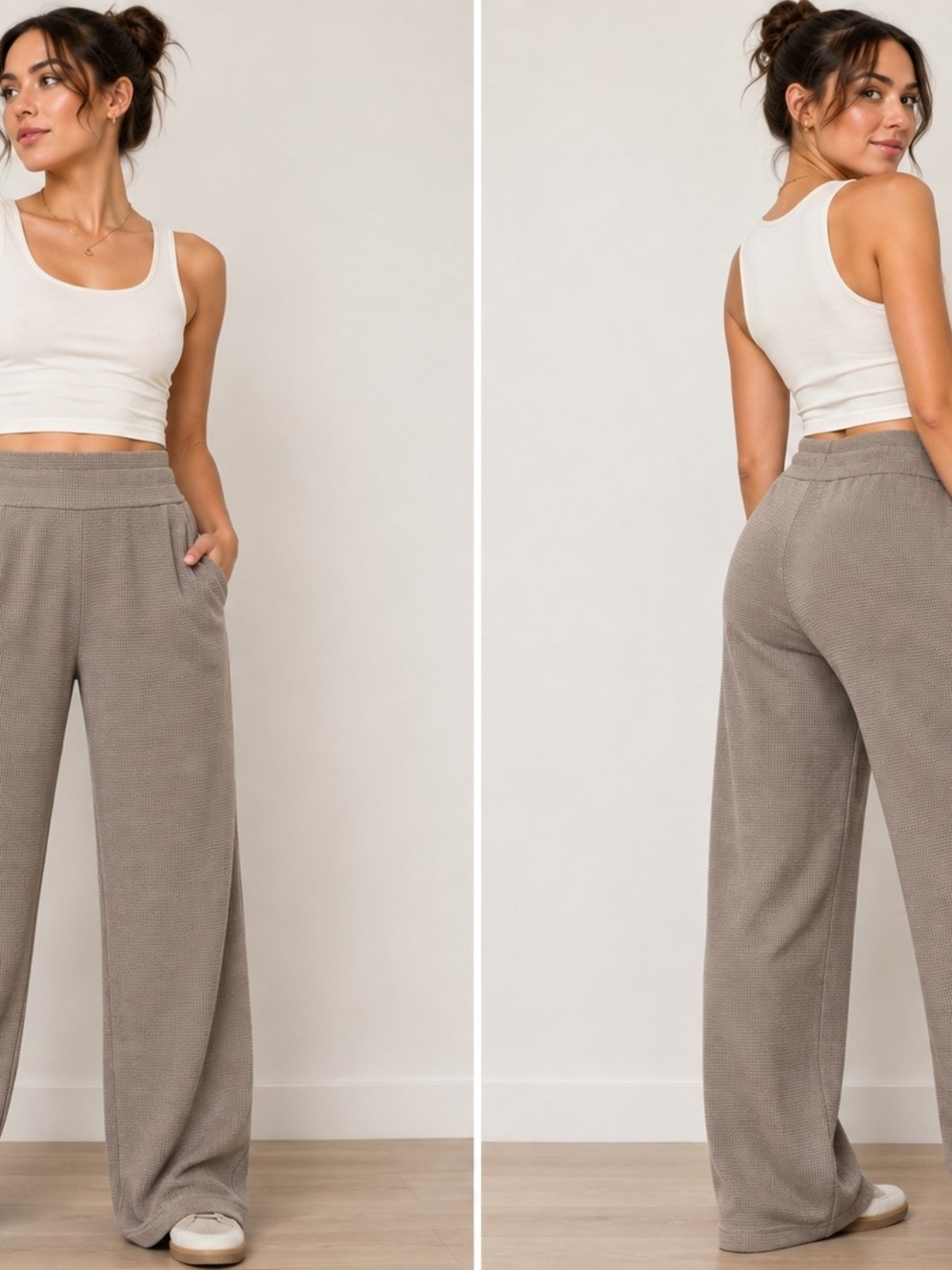 Lululemon Wide-Leg Waffle Pants